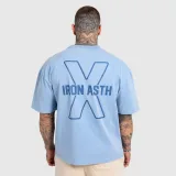 Férfi póló Iron Aesthetics X Washed, kék · záber 4