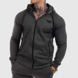 Cipzáros fitness pulóver Iron Aesthetics Round, szürke · záber 2