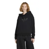Női kapucnis pulóver ADIDAS ORIGINALS TREFOIL HOODIE BLACK · záber 1