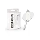 Darts toll és szár egyben Red Dragon Nitro Flite fehér-átlátszó, standard toll és közepes szár · záber 2