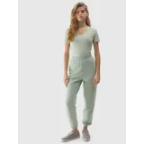 Női rövid ujjú V-nyakú póló 4F TSHIRT-WSS24TTSHF1359-42S-LIGHT GREEN · záber 4