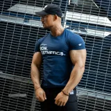 Férfi fitness póló Iron Aesthetics Be Stronger, kék · záber 1