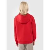 Fiú kapucnis pulóver zipzárral 4F JUNIOR SWEATSHIRT-JWSS25TSWSM1851-62S-RED - Szín: červená · záber 3