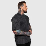 Oversize póló Iron Aesthetics College, washed black · záber 4