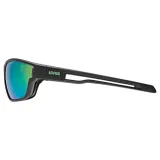 Kerékpáros napszemüvegek UVEX brýle Sportstyle 806 Black Matt Mirror Green · záber 2