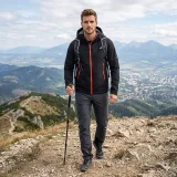 Férfi túrázó Softshell kabát kapucnival NORTHFINDER AMBROSE-270blackblack · záber 5