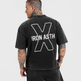 Férfi póló Iron Aesthetics X Washed, fekete · záber 1