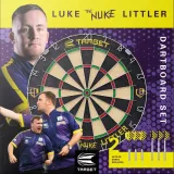 Darts tábla Target Luke 'The Nuke' Littler két szett nyíllal és dobóvonallal · záber 1