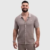 Férfi kötött szett Iron Aesthetics Vibe, bézs · záber 3