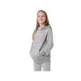 Lány kapucnis pulóver 4F JUNIOR GIRLS SWEATSHIRT JBLD002-25M-GREY MELANGE · záber 1