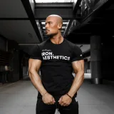 Férfi fitness póló Iron Aesthetics Be Stronger, fekete · záber 1