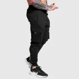 Férfi melegítőnadrág Iron Aesthetics Cargo Joggers, fekete · záber 2
