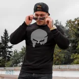 Kapucni nélküli pulóver Iron Aesthetics SKULL, B&G · záber 3