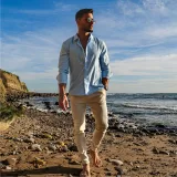 Sztreccs ing Iron Aesthetics Slim Stretch, világoskék · záber 3
