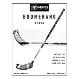 Floorball ütő MPS BOOMERANG Black White L · záber 4