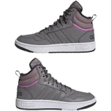Női bokacsizmák télen ADIDAS Hoops 3.0 Mid WTR tracy grey tracy grey wonder red · záber 4