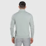 Kötött pulóver cipzárral Iron Aesthetics Tomas, sage zöld · záber 5