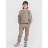 Fiú kapucnis pulóver 4F JUNIOR SWEATSHIRT-JWSS25TSWSM1713-83S-BEIGE - Pohlavie: Gyerek · záber 4