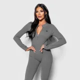 Női bordázott overál Iron Aesthetics Rib Lady, szürke · záber 1