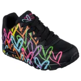 Női utcai cipők SKECHERS Uno Highlight Love black multi · záber 7
