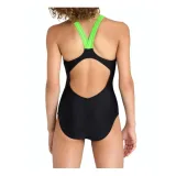 Lány úszó egyrészes fürdőruhája ARENA SWIMSUIT V BACK GRAPHIC Blue · záber 3