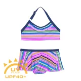 Lány fürdőruhák COLOR KIDS Bikini W. Skirt - AOP, azure blue · záber 1