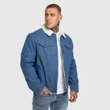 Férfi farmerkabát Iron Aesthetics Sherpa, kék · záber 4