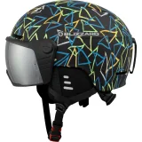 Junior sí sisak pajzssal BLIZZARD Flash Visor junior ski helmet, black multicolor, orange lens, silver mirror S2 · záber 5