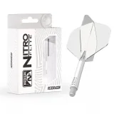 Darts toll és szár egyben Red Dragon Nitro Flite fehér-átlátszó, standard toll és hosszú szár · záber 1