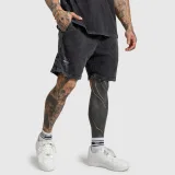 Férfi rövidnadrág Iron Aesthetics X Washed, fekete · záber 2
