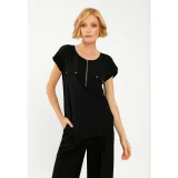 Női rövid ujjú ing VOLCANO SOLIS-700-BLACK · záber 4