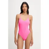 Női egyrészes fürdőruhák NIKE SWIM Swoosh Terry Towelling PINK · záber 12