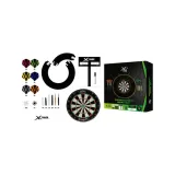 XQMAX komplett dart csomag Tournament black (tábla, fekete falvédő, felírótábla + kellékek) · záber 2