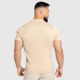 Férfi póló Iron Aesthetics Polo Knit, bézs · záber 4