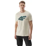 Férfi rövid ujjú póló 4F TSHIRT-WSS24TTSHM1317-12S-CREME · záber 1
