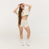 GymBeam Women‘s Relay Cropped Hoodie Pearl · záber 5