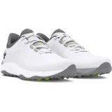 Férfi golfcipők tüskékkel UNDER ARMOUR UA Drive Pro SL Wide white white metallic gun metal · záber 3