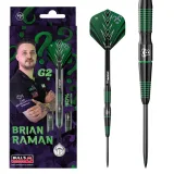 Dart szett Bull's Brian Raman G2, steel, 26g, 90% gravírozott · záber 1