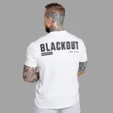 Férfi póló Iron Aesthetics Blackout, fehér · záber 4