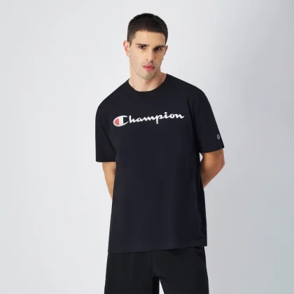 Champion Big Logo Jersey T-Shirt Black