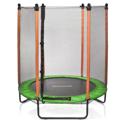 Mała trampolina dla dzieci Meteor TRP-60 140 cm pomarańczowy/zielony