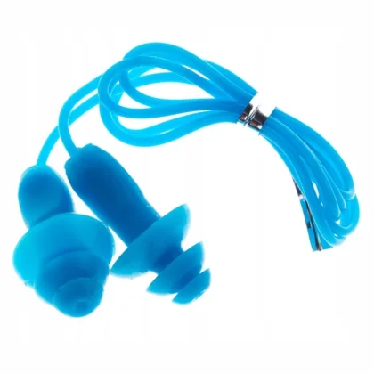 Zatyczki do uszu + pasek Vivo silikon PVC B-2005 jasnoniebieski