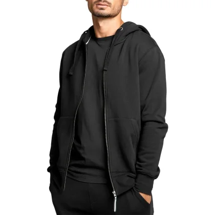 BJÖRN BORG Men‘s Hoodie Borg Zip Hood Centre Black Beauty