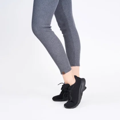 Legginsy bawełniane damskie grafitowe HOMY - 2XL