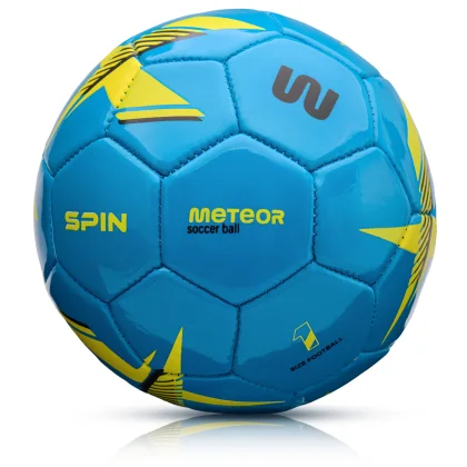 Piłka nożna Meteor Spin 1 niebieski