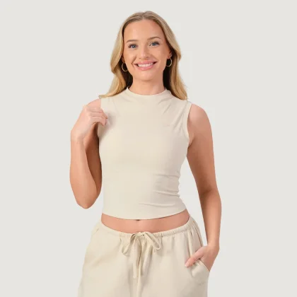 GymBeam Women‘s NEO Turtleneck Top Almond
