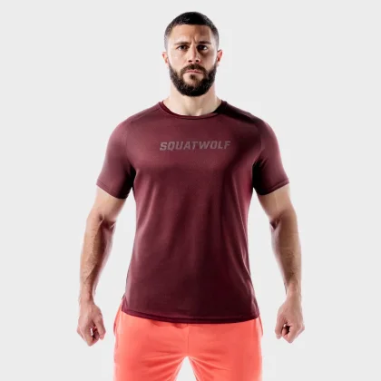 SQUATWOLF Men‘s T-shirt LAB360º Recycled Mesh Tee Tawny Port