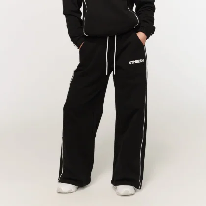 GymBeam Women‘s Varsity Sweatpants Black