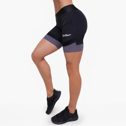 GymBeam Damskie szorty 2in1 Black Grey