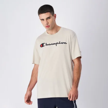 Champion Big Logo Jersey T-Shirt Grey